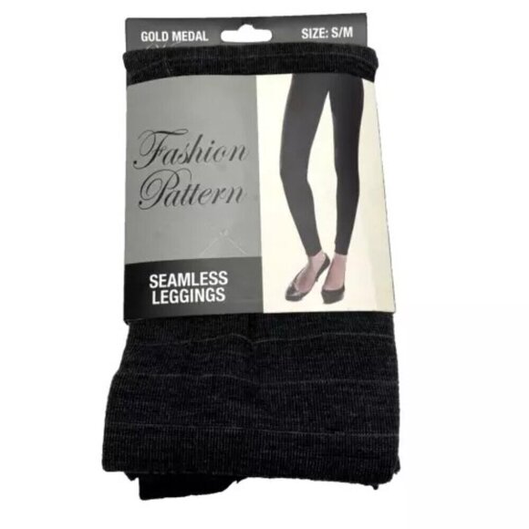 Gold Medal Women's Small Leggings Fashion Pattern Seamless Ladies Sz S/M New NWT - Picture 1 of 7